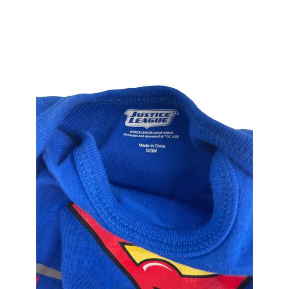 Justice League Set of 2 Superman The Flash One Piece Baby Boys Size 0-3 Months - Picture 7 of 7